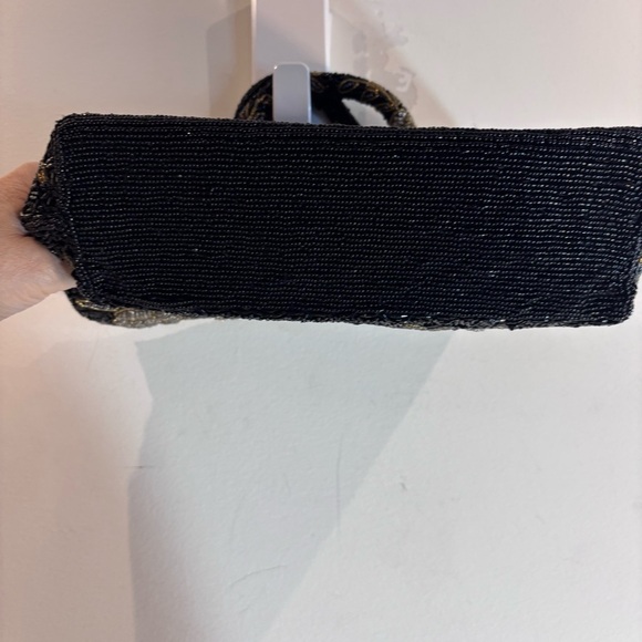 BEADED All Over Handbag Intricate Rise Floral Pattern Bag Purse Unbranded - Picture 9 of 10